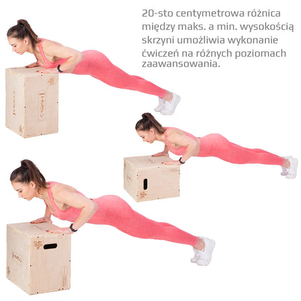 Plyometric Box, 50x40x30cm, Durable Chest Equipment