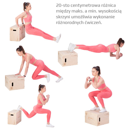 Plyometric Box, 50x40x30cm, Durable Chest Equipment