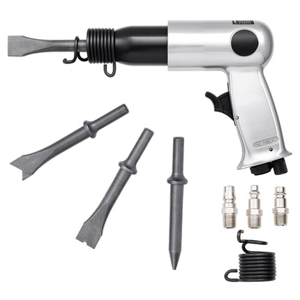 Pneumatic Air Hammer, 3500 BPM, 4 Chisels, 70mm Stroke