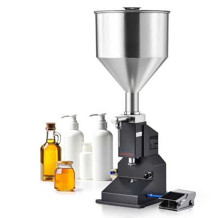 Pneumatic Liquid Filling Machine, 5–50 ml, Foot Pedal