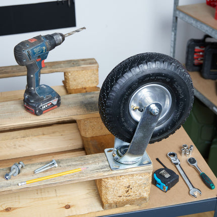 Pneumatic Swivel Castor, 3.00-4, High Load Capacity