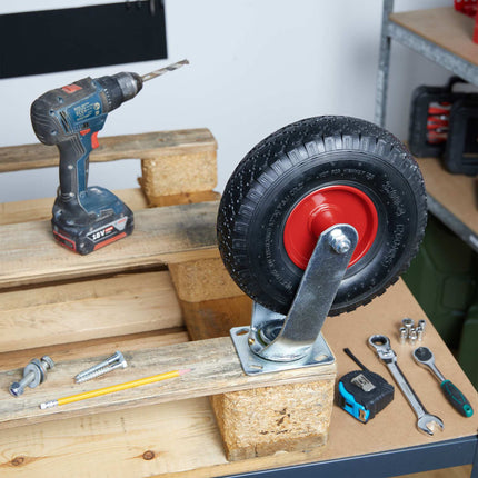 Pneumatic Swivel Castor, 3.00-4, High Load Capacity