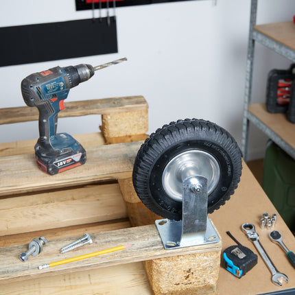 Pneumatic Swivel Castor, 360° Rotation, Heavy-Duty
