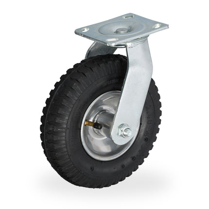Pneumatic Swivel Castor, 360° Rotation, Heavy-Duty