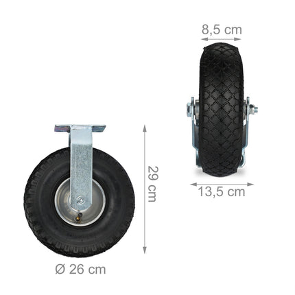 Pneumatic Tyred Load Castor with Steel Plate