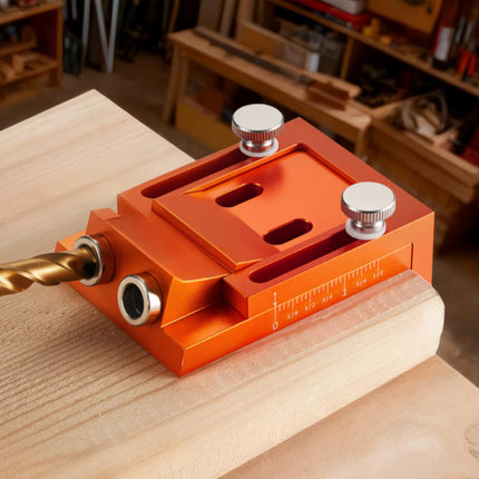 Pocket Hole Jig Kit, 12–48 mm Adjustable, Drill Bit Set