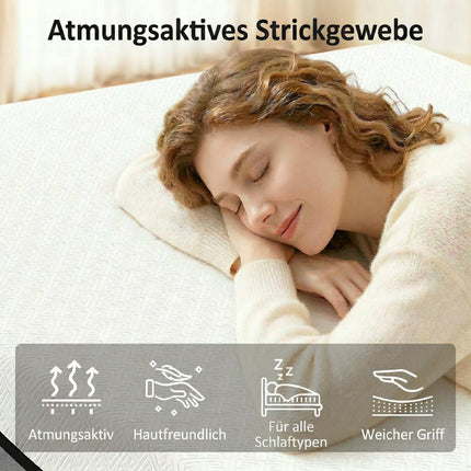 Pocket Spring Mattress with Gel Memory Foam, Green Tea, 200x90x20 cm