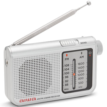 Pocket radio with FM/AM Silver