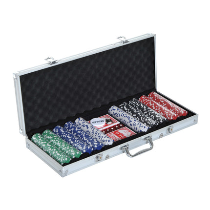 500-piece poker set with aluminum case and dice