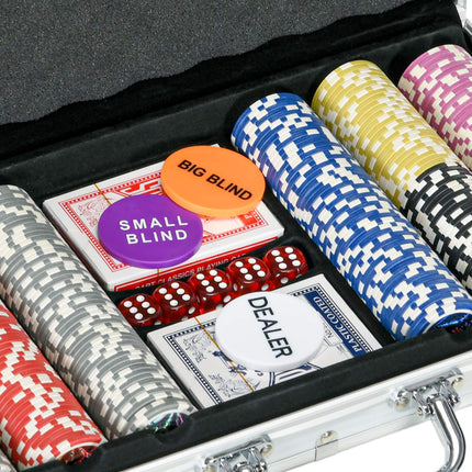 Poker chip set 300 parts 11.5G with lock and accessories