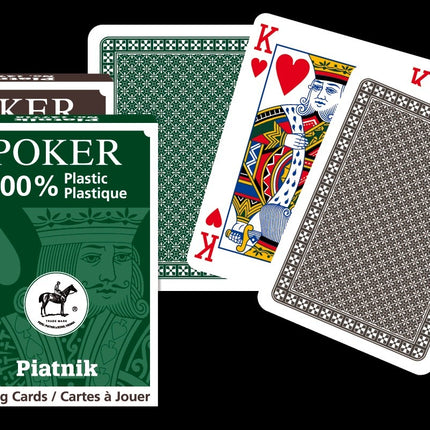 Poker Playing Cards, 100% Plastic, Durable and Waterproof