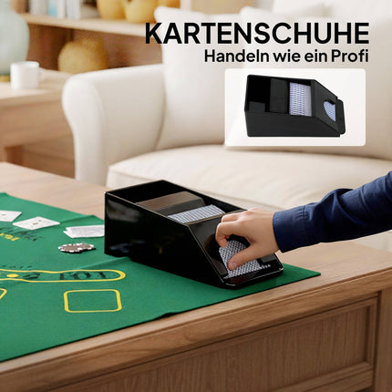 Poker Set with 300 Chips, 2 Decks, Dice, Case for 8 Players