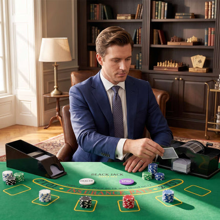 Poker Set with 500 Chips, 2 Decks, Dice, Case for 10 Players