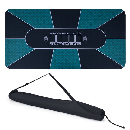 Poker Table Mat 70 x 35 Inch, Water-Repellent, Non-Slip