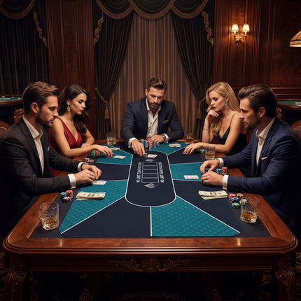 Poker Table Mat 70 x 35 Inch, Water-Repellent, Non-Slip