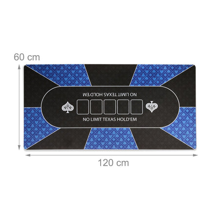 Poker Table Mat, Non-Slip, Waterproof, 120x60 cm