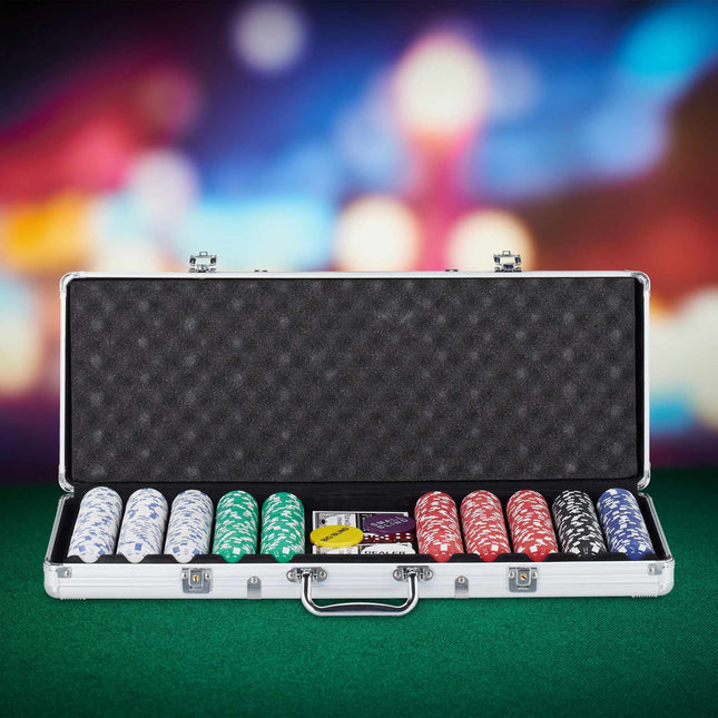 Pokertas met 500 chips
