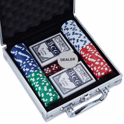 Poker case with 100 chips