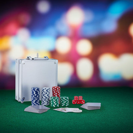 Poker case with 100 chips
