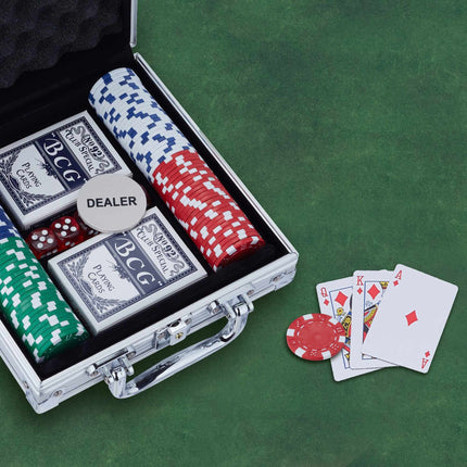 Poker case with 100 chips