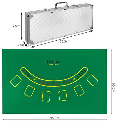 Poker - set of 500 chips in a suitcase HQ 23529