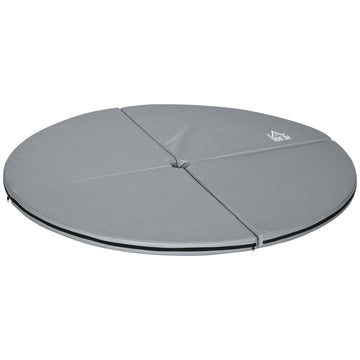 Pole Dance Mat, 5 cm Thick, 150 cm Diameter, Light Grey