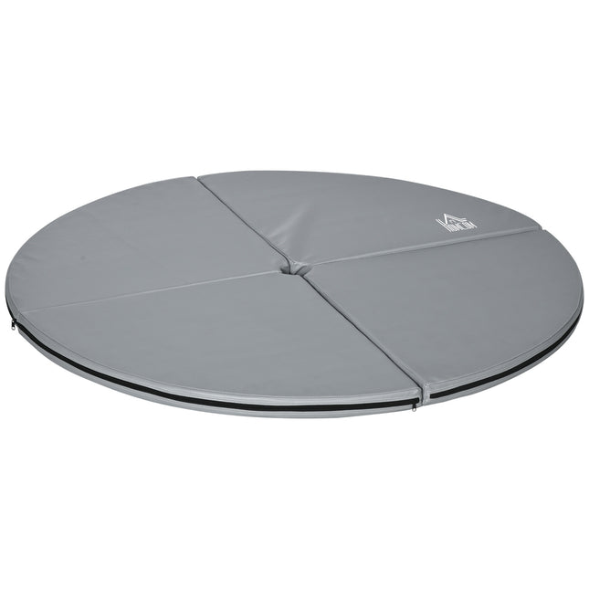 Pole Dance Mat, 5 cm Thick, 150 cm Diameter, Light Grey