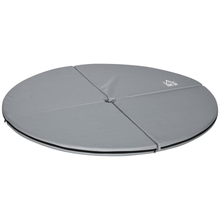 Pole Dance Mat, 5 cm Thick, 150 cm Diameter, Light Grey