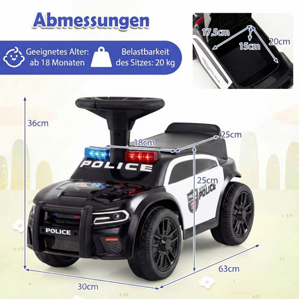 Police Ride-On Car for Toddlers with Lights & Sound