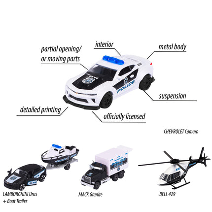 Police Vehicle 4-Pack Gift Box
