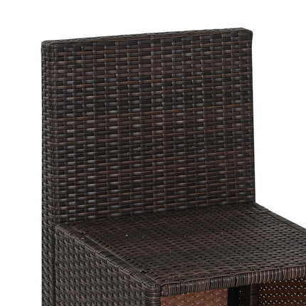 5-piece garden furniture in poly rattan - weatherproof