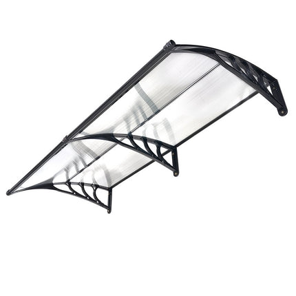 Polycarbonate Door Awning 38 x 78 In, Clear, Drainage
