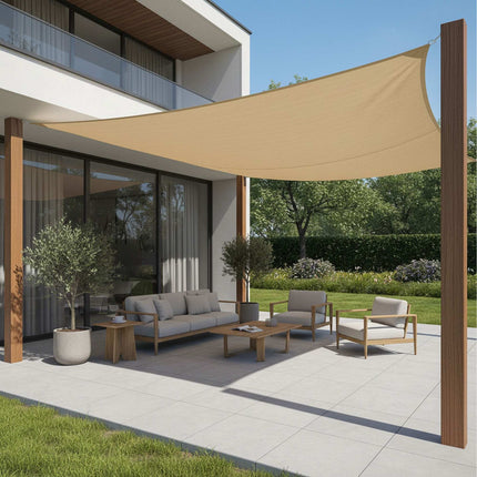 Polyester Shade Sail With Eyelets, Water-Repellent