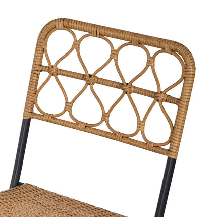 Polyrattan 2-person bistro set, foldable outdoor furniture