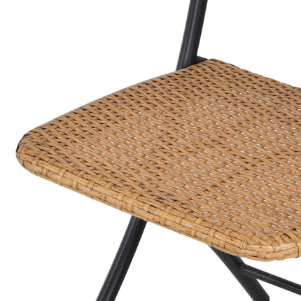 Polyrattan 2-person bistro set, foldable outdoor furniture