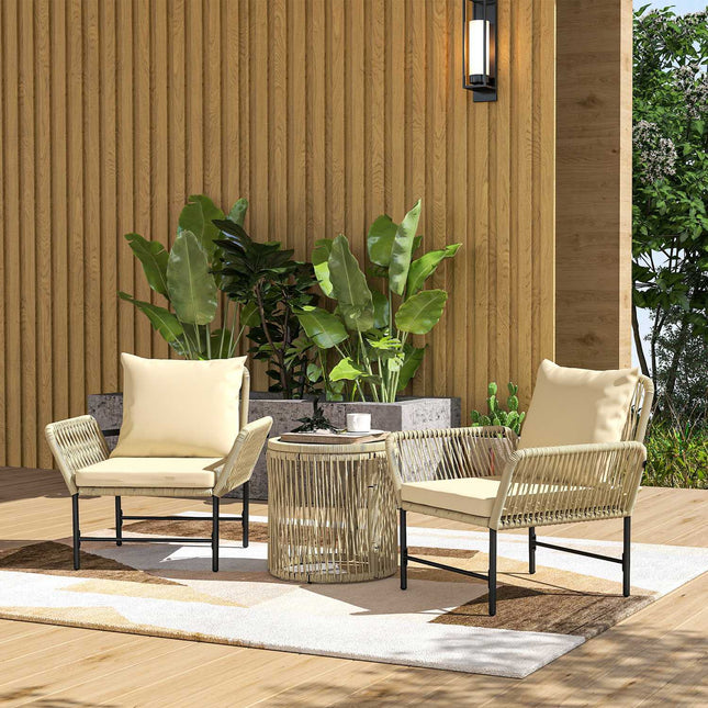 Outdoor balcony Garden furniture set, 3-piece, weatherproof