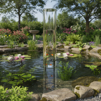 Pond Fish Observation Column, UV-Stable Acrylic
