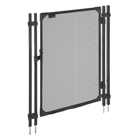 Pool Fence Gate 1.2 x 0.75 m, Black, Metal Latch