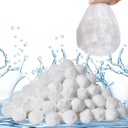 Pool Filter Balls 0.7 kg, Reusable Polyester With Wash Bag
