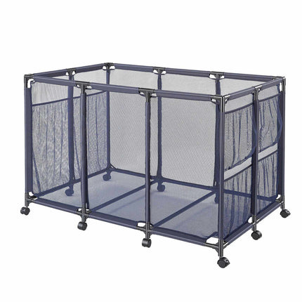 Pool Float Storage Bin, 125x84x84 cm, Rolling Mesh, Side Pockets