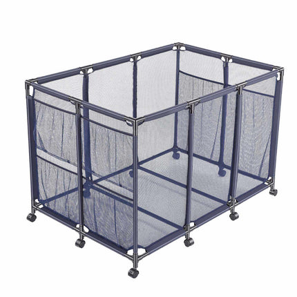 Pool Float Storage Bin, 125x84x84 cm, Rolling Mesh, Side Pockets