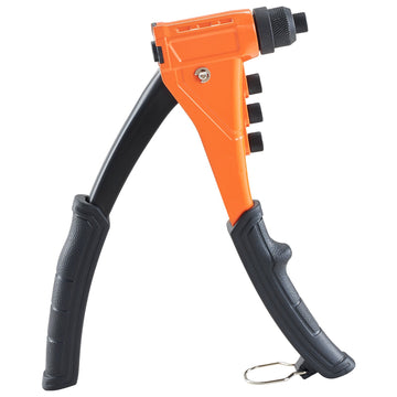 Pop Rivet Gun Kit, 200 Blind Rivets, 4 Nosepieces, Case