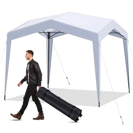 Pop-Up 3x3m Waterproof Gazebo with Wheels, Stakes & Ropes