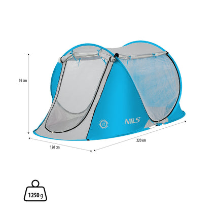 Pop Up Beach Tent, Blue, UV Protection