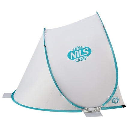 Pop Up Beach Tent, Gray-Turquoise, UV Protection