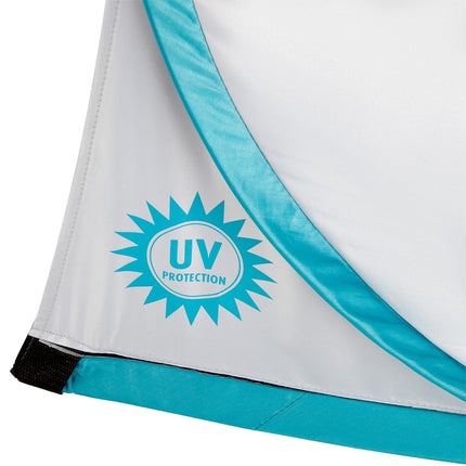 Pop Up Beach Tent, Gray-Turquoise, UV Protection