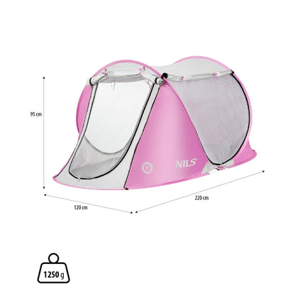 Pop Up Beach Tent, Pink, UV Protection