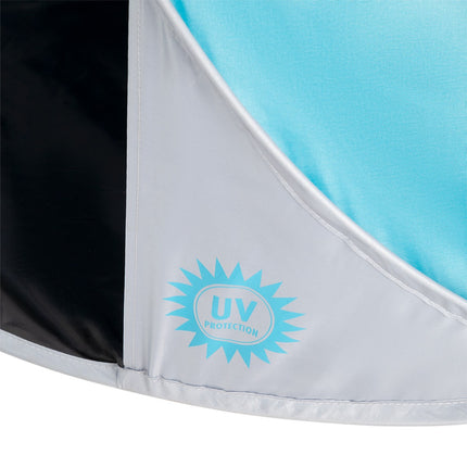 Pop Up Beach Tent, Turquoise-Grey, UV Protection