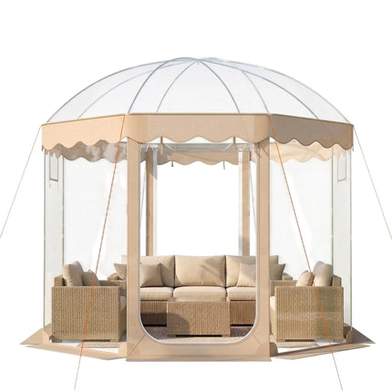 Pop-Up Bubble Tent 10x10 Ft, 8-10 Person, Clear PVC