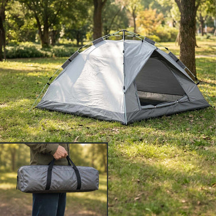 Pop-Up Camping Tent for 3–4 People, UV Protection